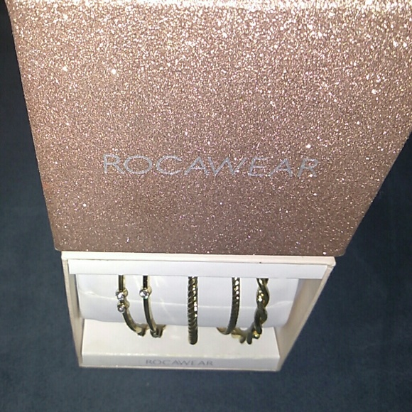 Gold Bangles Set(5) by RocaWear - Picture 2 of 6